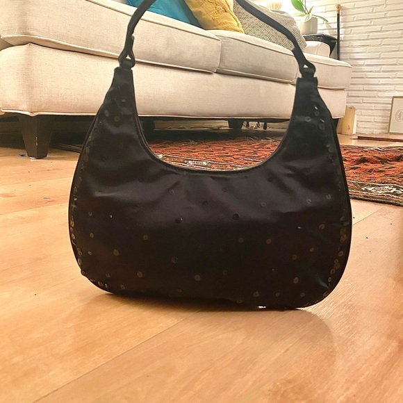 Prom, Special Occasion small purse, Ann Taylor, satin, sequins, snap closure - Picture 5 of 10